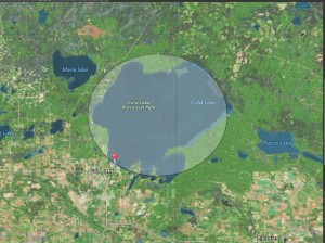 Cold Lake Meteor Impact Area